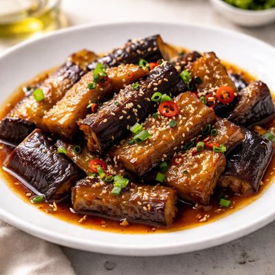 Braised eggplant