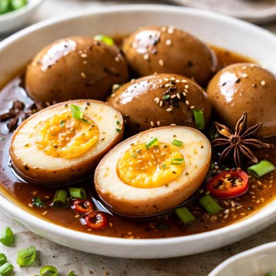 Braised eggs