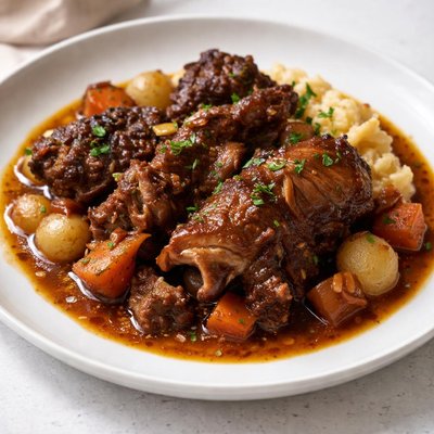 Braised goat