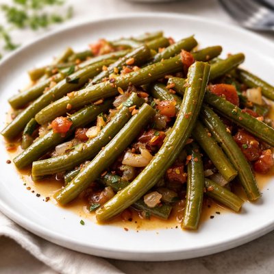 Braised green beans