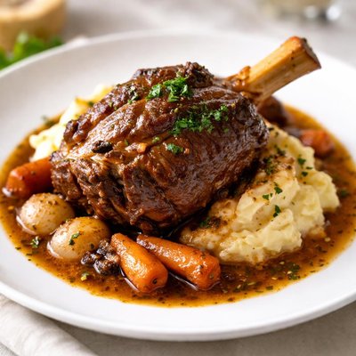 Braised lamb