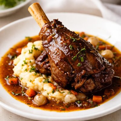 Braised lamb shank