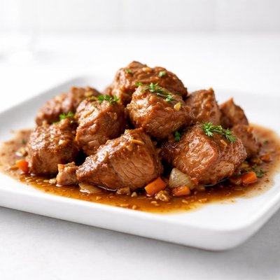 Braised lean pork meat