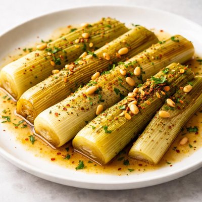 Braised leek