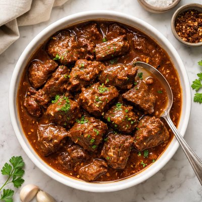 Braised meat in sauce