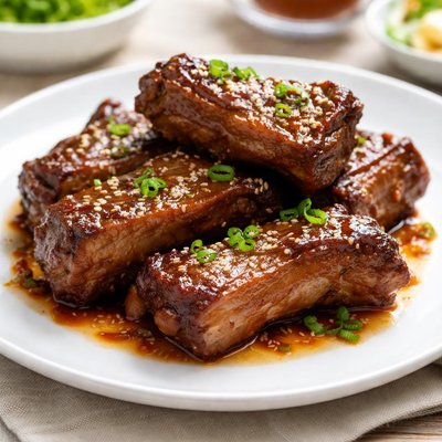 Braised pork ribs