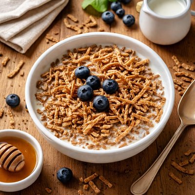 Bran cereal with milk