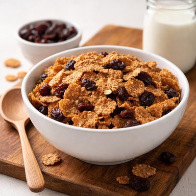 Bran flakes with raisins