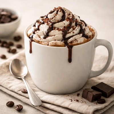 Brass tacks chocolate mocha hot coffee