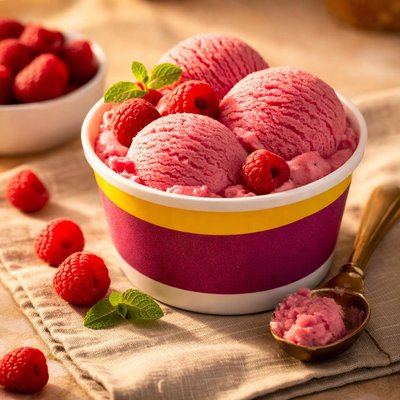 Braums red raspberry sherbert
