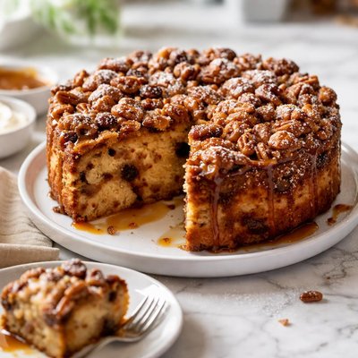 Bread pudding cake