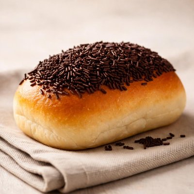 Bread roll with chocolate sprinkles