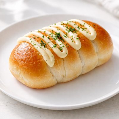 Bread roll with mayonnaise