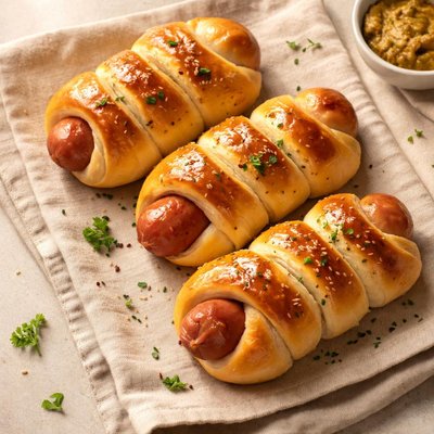 Bread roll with sausage