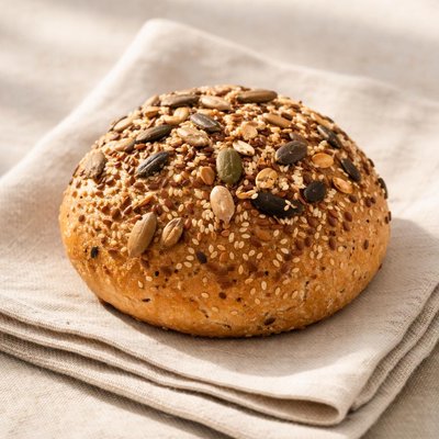 Bread roll with seeds