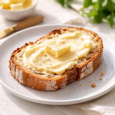 Bread slice with butter