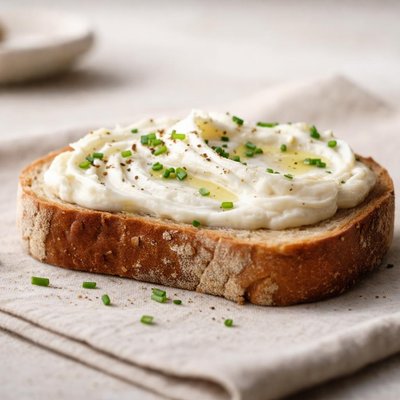 Bread slice with spread
