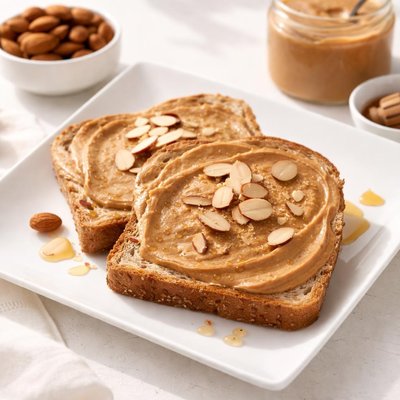 Bread with almond butter