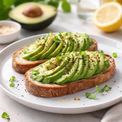 Bread with avocado