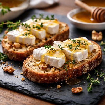 Bread with brie cheese