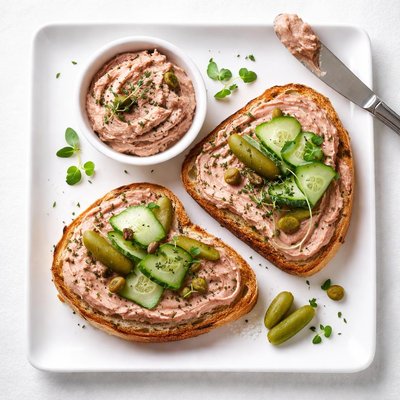 Bread with brussles pate