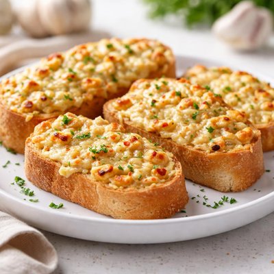 Bread with cheese and garlic