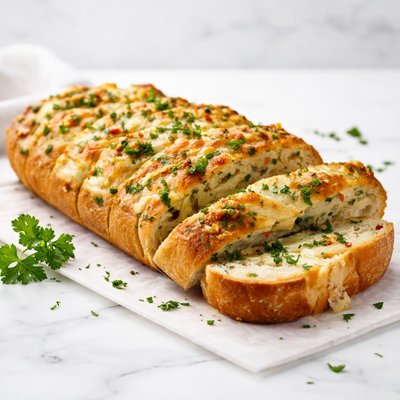 Bread with cheese and herbs