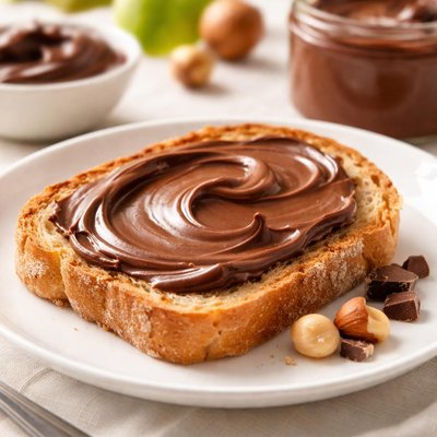 Bread with chocolate spread