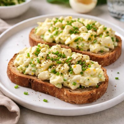 Bread with egg salad