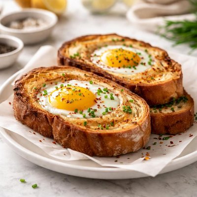 Bread with eggs