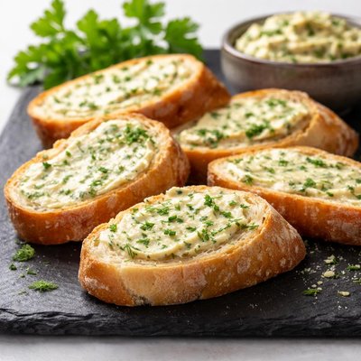 Bread with herb butter