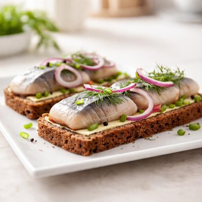 Bread with herring