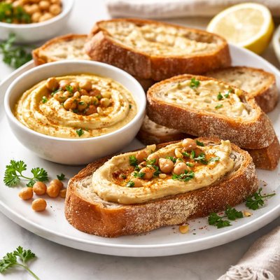 Bread with hummus