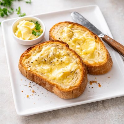 Bread with melted butter