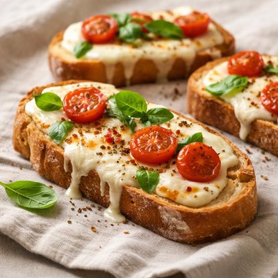 Bread with mozzarella