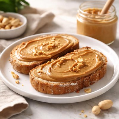 Bread with peanut butter