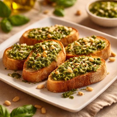 Bread with pesto