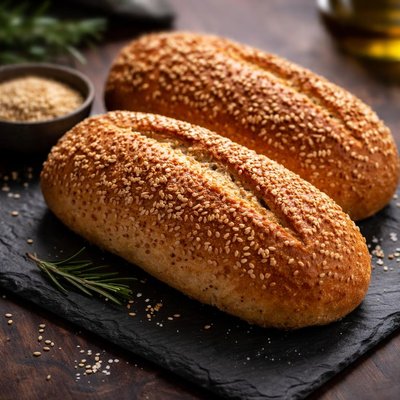 Bread with sesame seeds