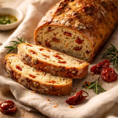 Bread with sun-dried tomatoes