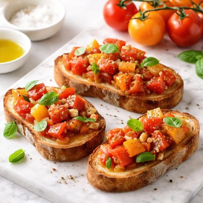 Bread with tomatoes