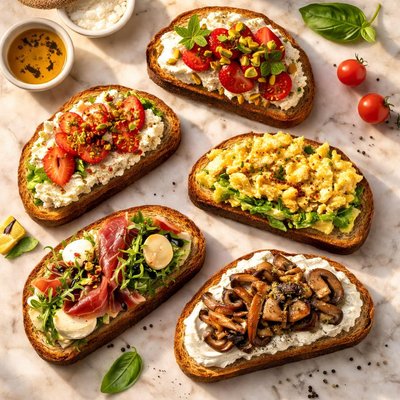 Bread with toppings