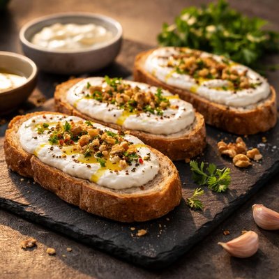 Bread with yogurt