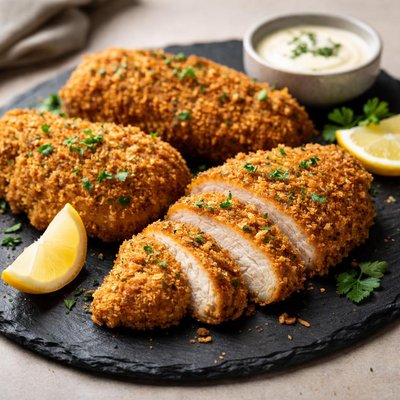 Breaded air fried chicken