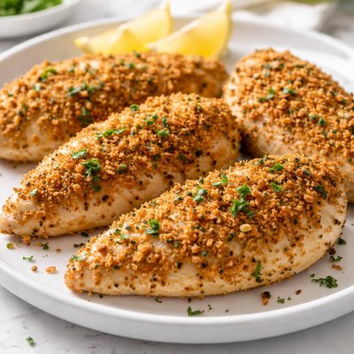 Breaded baked chicken