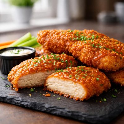 Breaded buffalo chicken cutlet