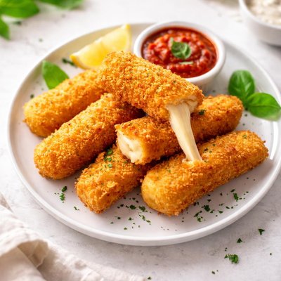Breaded cheese fried