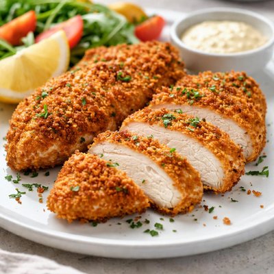 Breaded chicken breast