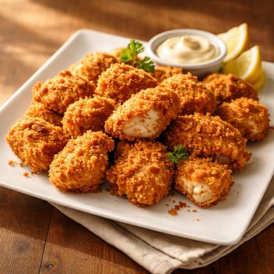 Breaded chicken chunks