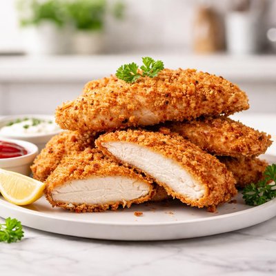 Breaded chicken fillets