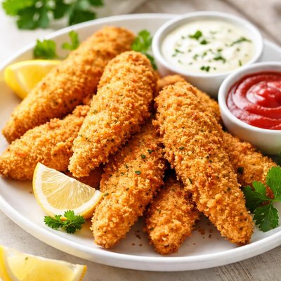 Breaded chicken fingers